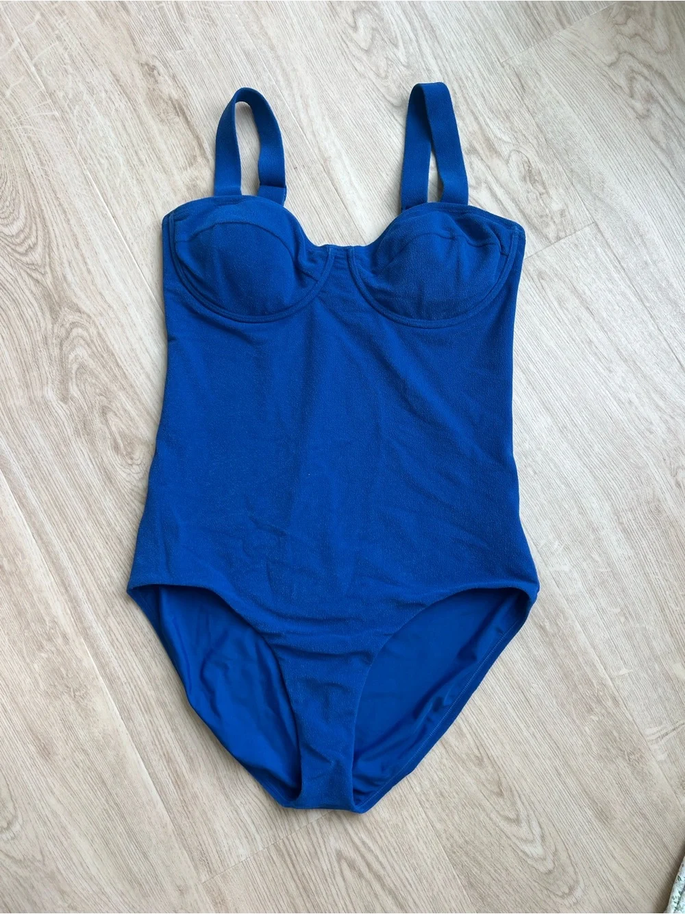Women’s Minnow Blue Terry  One-Piece Swimsuit